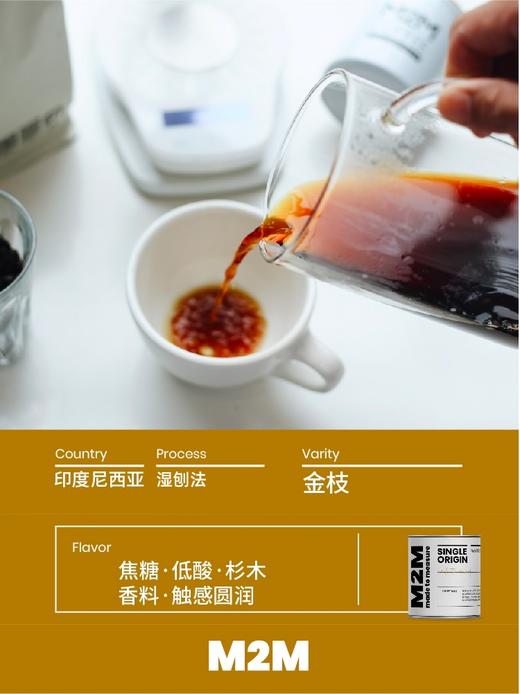 m2m单品手冲金枝苏门答腊湿刨法曼特宁单品咖啡豆新鲜烘焙110g