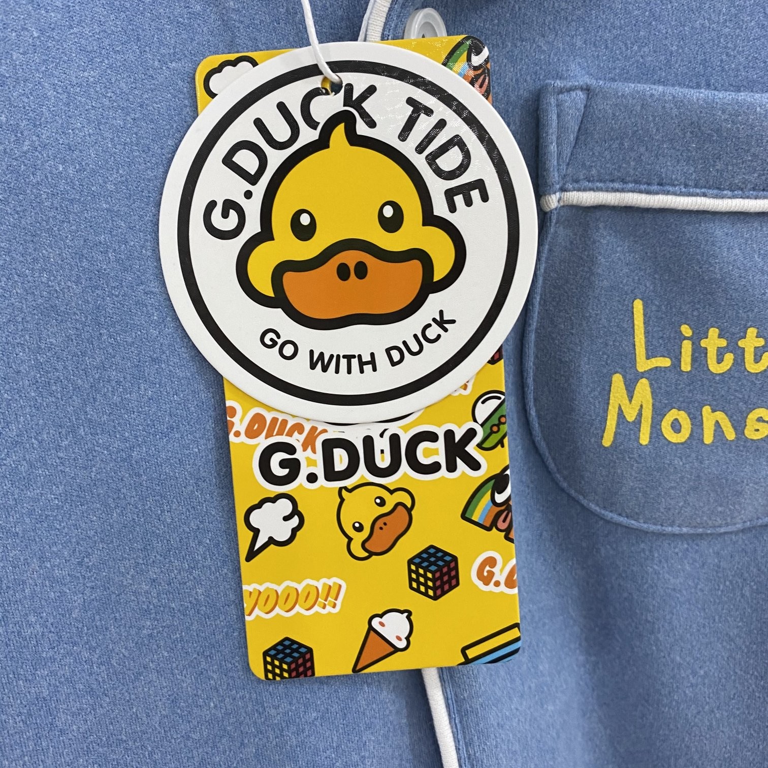 gduckkids小黄鸭正品授权儿童奥绒家居服尺码110150码