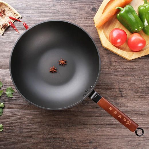 传承经典别具匠心章砚铁铺铁锅30cm32cm炒锅适用电磁炉电陶炉燃气无