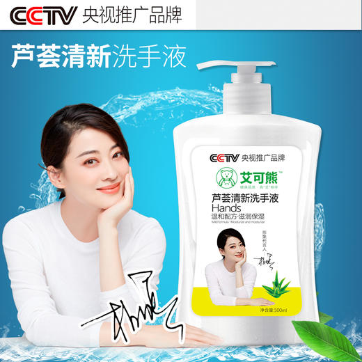 艾可熊芦荟清新洗手液500克