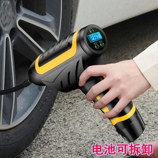 车载充气泵迷你手持轮胎充气泵带灯数显便携式车载无线充气泵
