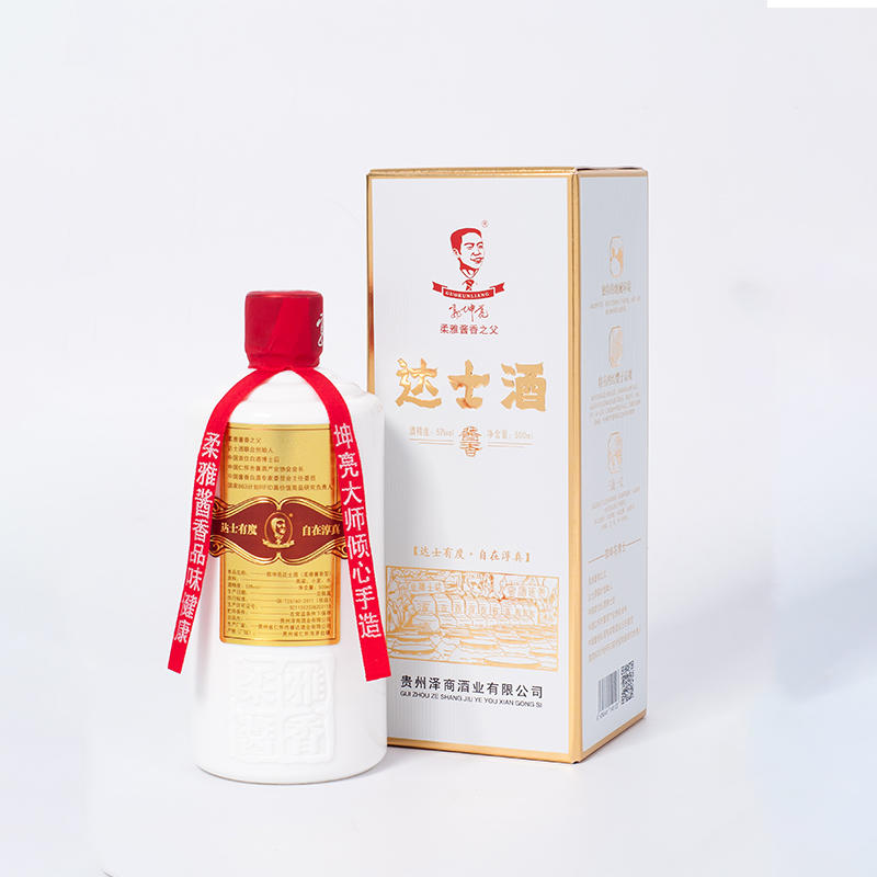 郭坤亮达士酒 贵州酱香白酒53度 5年柔雅酱香纯坤沙酒 500ml/瓶