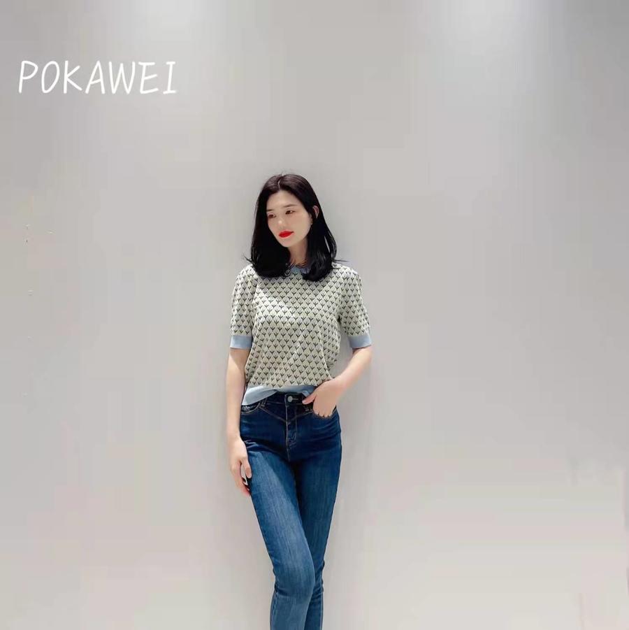 【女装特推】pokawei 珀卡薇 针织上衣32202821834