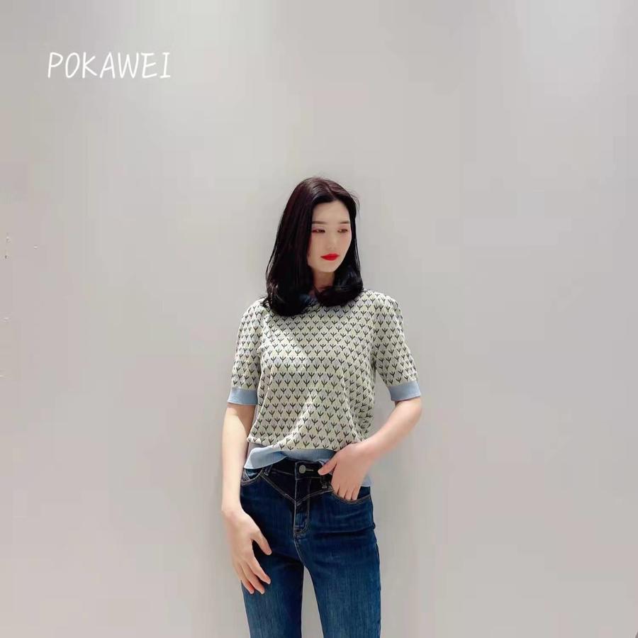 【女装特推】pokawei 珀卡薇 针织上衣32202821834