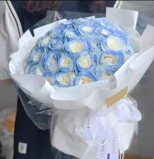 花季网红款碎冰蓝玫瑰生日祝福求婚节日等