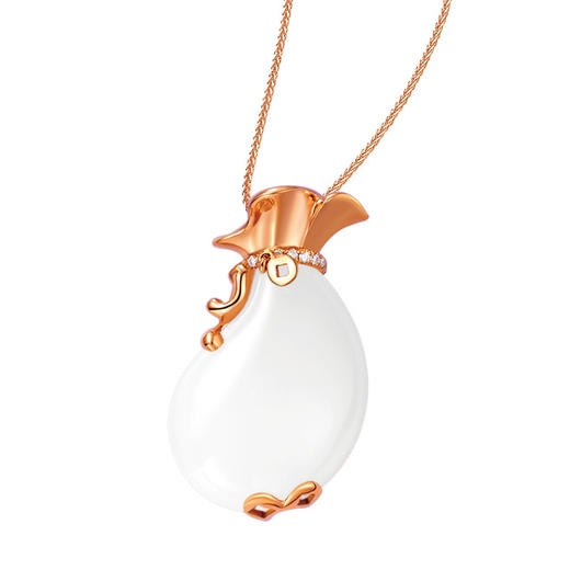 广进 和田玉吊坠黄金镶玉吊坠 项链项坠 新品推荐 - 玉玲珑珠宝商城