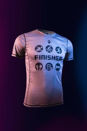 严素跑步TEE,FINISHER完赛者，男，轻量 短袖T恤 速干快干 严素态度