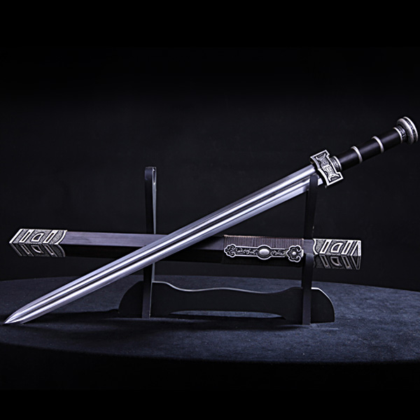 蒋氏 正宗正品蒋氏龙泉刀剑 20寸镀银如意汉剑未开刃