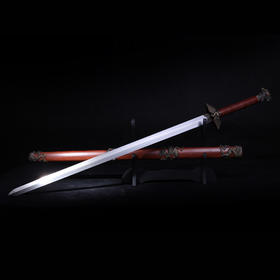 蒋氏 龙泉刀剑 松鹤剑-松鹤延年，送长辈精品花纹钢未开刃