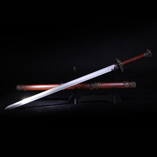 蒋氏 龙泉刀剑 松鹤剑-松鹤延年，送长辈精品花纹钢未开刃 商品图0