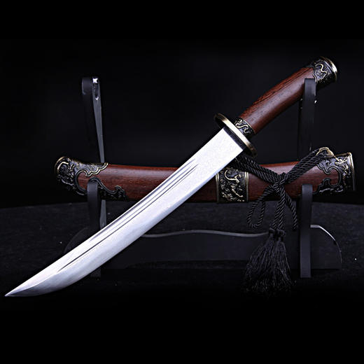 蒋氏龙泉刀剑12寸花纹钢小清刀