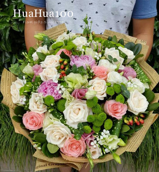 我心依然丨28朵玫瑰雏菊混合花束 商品图1