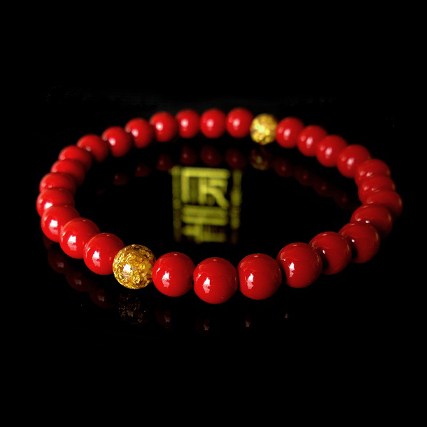 【金箔珠版】朱砂手链