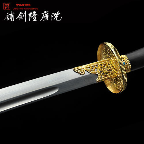 镀金七圣刀 龙泉沈广隆剑铺 手工传统宝刀 收藏工艺刀   sgl-5018 未开刃 商品图3