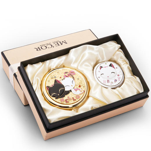 【为思礼合集】珐琅化妆镜 礼品化妆镜礼盒 包挂套装 情人节七夕生日礼物 商品图0