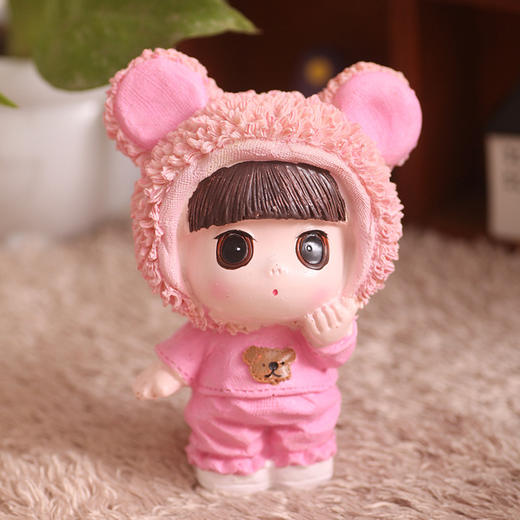 【为思礼】可爱娃娃 情侣创意树脂工艺摆件 商品图0