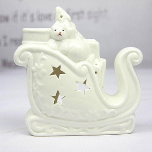 【为思礼 zakka】烛台 圣诞礼品车  白瓷 家居杂货装饰摆设 商品图0