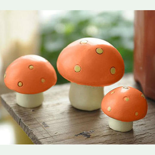 【为思礼 zakka】摆件 蘑菇家族 创意家居树脂装饰摆设 商品图1