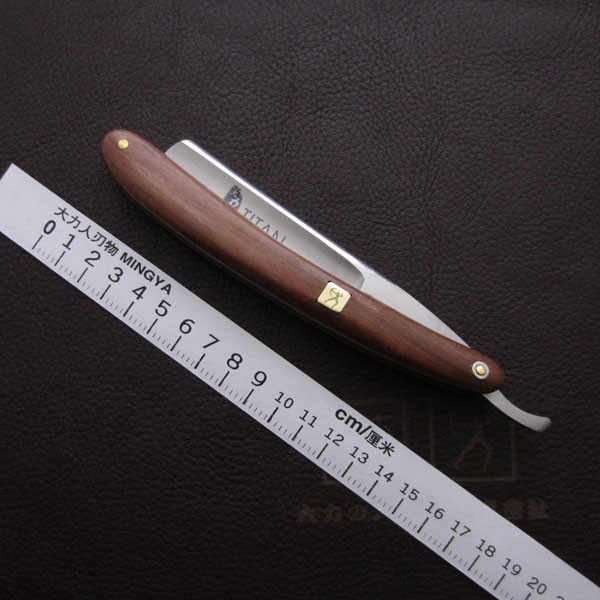 大力人血木柄 老式 剃刀 刮脸刀 剃须刀 手动 刮胡刀 剃头刀