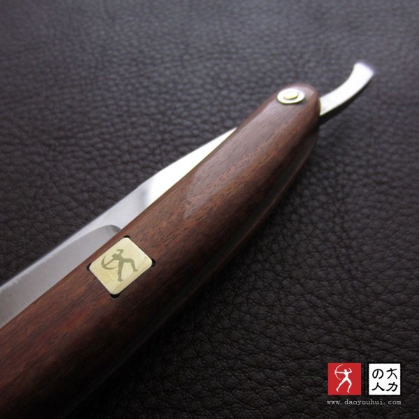 大力人血木柄 老式 剃刀 刮脸刀 剃须刀 手动 刮胡刀 剃头刀