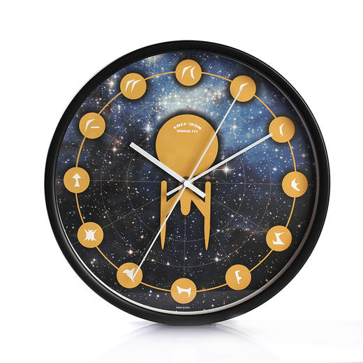 趣玩创意挂钟时尚客厅挂式钟表时空之旅创意时钟现代哑光烤漆壁钟