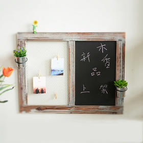 【为思礼 zakka】迷你窗框 木质留言小黑板 背景道具 创意家居