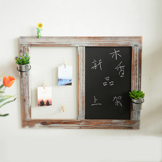 【为思礼 zakka】迷你窗框 木质留言小黑板 背景道具 创意家居 商品图0