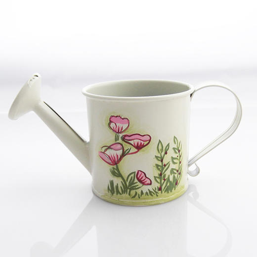 【为思礼 zakka】花器 田园风 柱形洒口水桶 迷你小号 手绘铁皮插花桶 商品图1