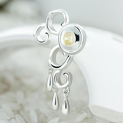 【为思礼 秦时明月】飞雪玉花 银饰系列 雪女耳环 商品图1