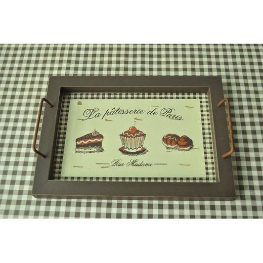 【为思礼 zakka】格子托盘 英伦田园风 创意家居厨卫 商品图1