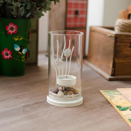 【为思礼 zakka】烛台 1烛 锦簇 铁艺玻璃烛台 创意家居装饰 商品图0