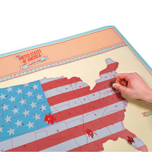 【为思礼 Luckies】美国版 创意刮刮地图 美国游 驴友福利 商品图1