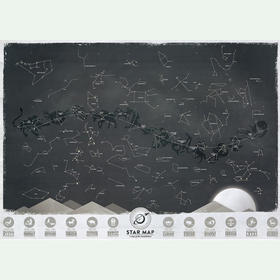 【为思礼  Luckies】Star Map 夜光星空星座地图 海报壁饰 创意时尚家居