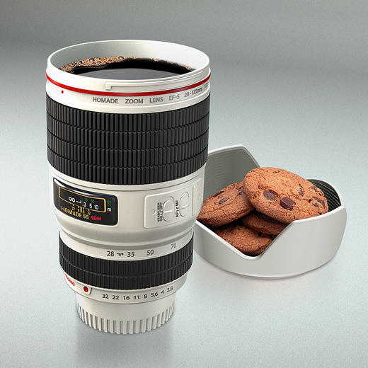 【为思礼  HOMADE】单反相机镜头咖啡杯 时尚办公水杯 创意家居杯子 商品图0
