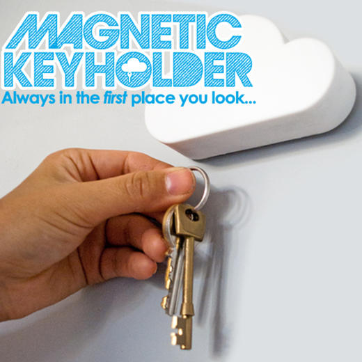 【为思礼】云朵 文艺白云 创意磁铁钥匙挂钥匙吸 实用创意家居 商品图0