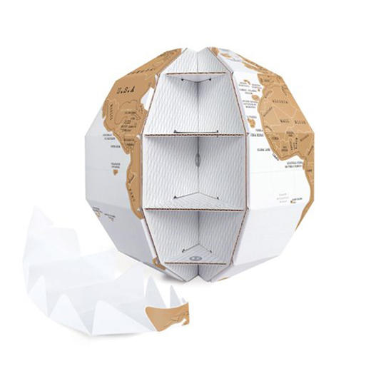 【为思礼 Luckies】DIY 世界地图地球仪组立式 第二代创意刮刮地图 国际游 商品图3
