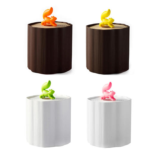 【为思礼 Thinkinge】松鼠树桩纸巾抽  绿色可爱纸巾盒 创意萌系 创意实用家居摆饰 商品图0