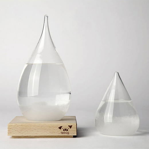 【为思礼 9PIG】天气预报瓶 暴风瓶 水滴造型 桌面摆件 极简生活 创意家居 品味生活 商品图0