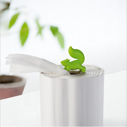 【为思礼 Thinkinge】松鼠树桩纸巾抽  绿色可爱纸巾盒 创意萌系 创意实用家居摆饰 商品图1