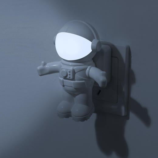 【为思礼】宇航员 声光控感应小夜灯 太空人插座感应壁灯 宇航员公仔灯 商品图1