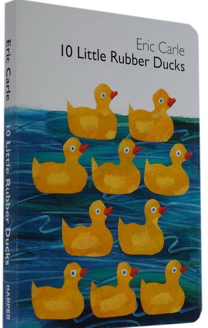 10 Little Rubber Ducks 十只橡皮鸭纸板书  卡尔绘本英文经典书赠送音频 商品图0