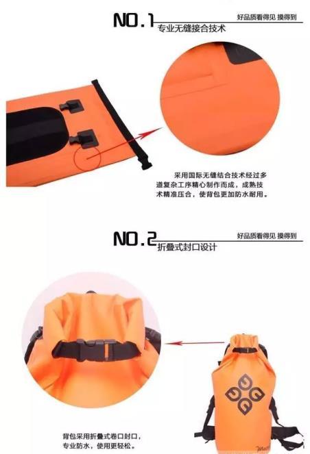 40L大容量橘色Maxped防水双肩背包，只为1%的潮人制造 商品图9