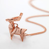 北京仓｜ORIGAMI-Reindeer-折纸驯鹿 项链（长链款）玫瑰金色［法国设计师］ 商品缩略图0