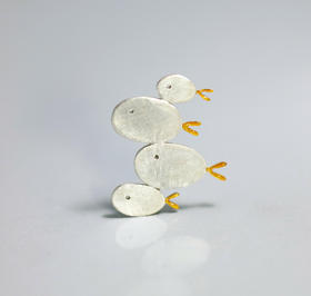 北京仓｜Kiss the Frog－小胖鱼一家4口 项链［希腊设计师］