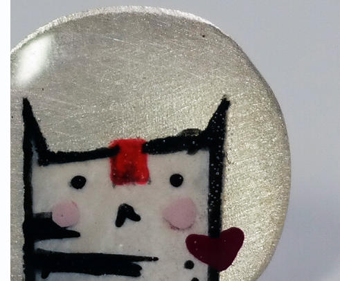 Kiss the Frog－猫咪画像 耳钉［希腊设计师］ 商品图1