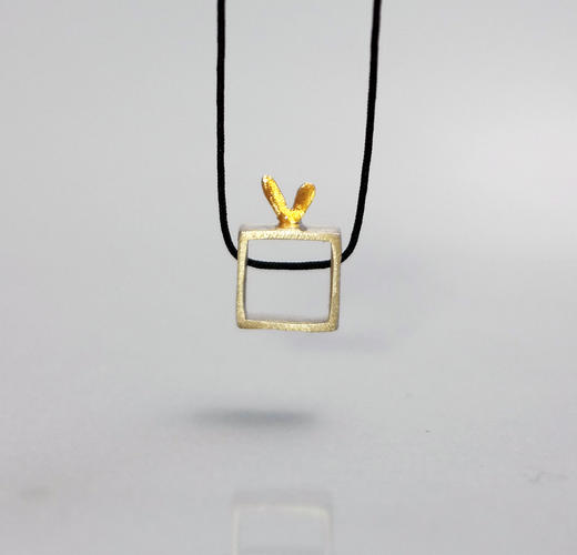 Kiss the Frog－满载爱的小箱子 项链（银色镂空）［希腊设计师］ 商品图0