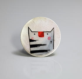 Kiss the Frog－红鼻子猫咪 戒指［希腊设计师］