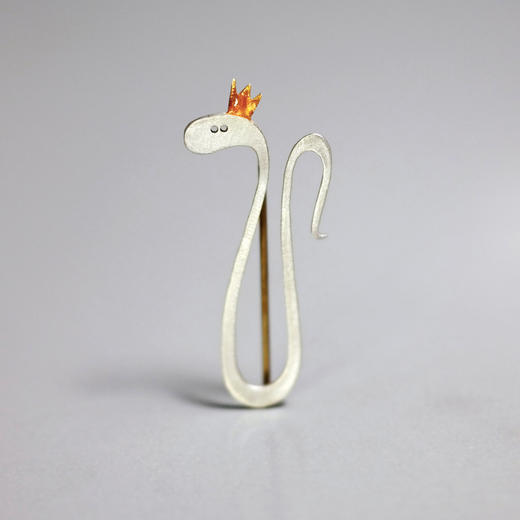 Kiss the Frog－戴皇冠的扭扭蛇1号 胸针［希腊设计师］ 商品图0