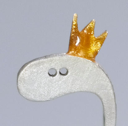 Kiss the Frog－戴皇冠的扭扭蛇1号 胸针［希腊设计师］ 商品图1