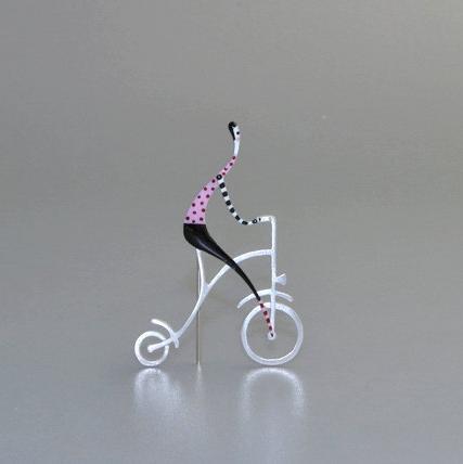 Kiss the Frog－踩着单车去看你1号 胸针［希腊设计师］ 商品图0